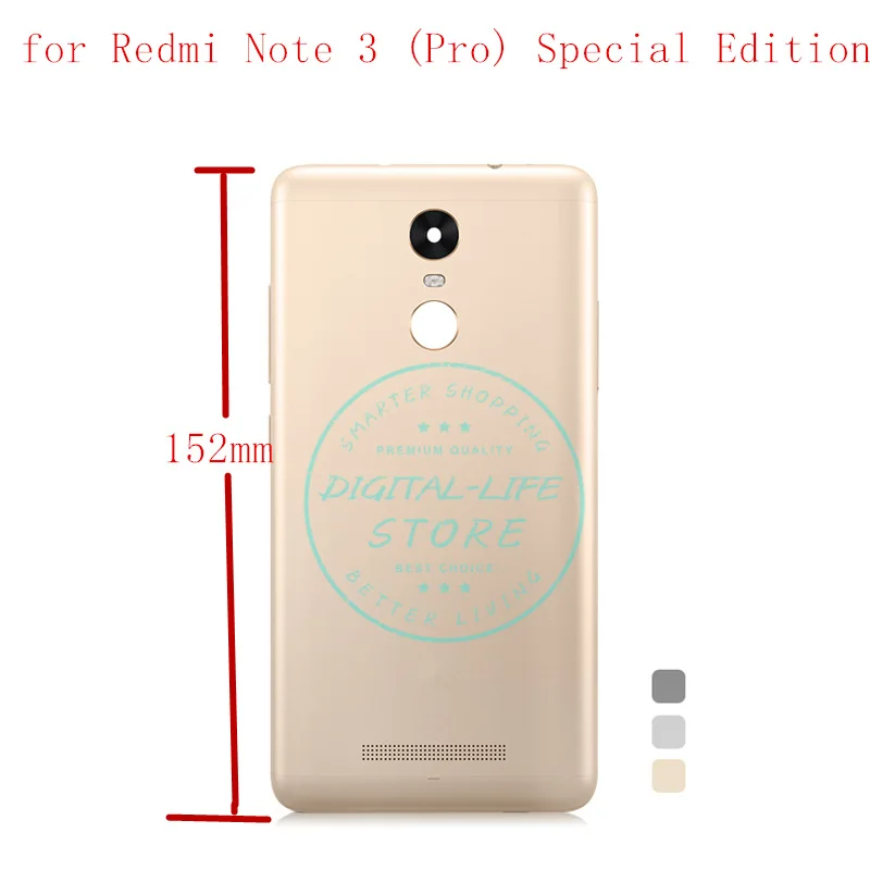 

For Xiaomi Redmi Note 3/ Note 3 Pro 152mm Special Edition Metal Back Rear Battery Housing Protective Door Cover Replace Parts