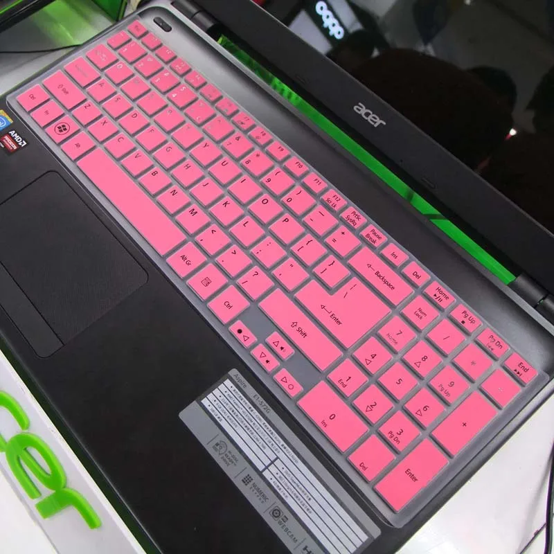 15 15,6 дюймов чехол для клавиатуры ноутбука протектор для acer Aspire E 15 сенсорный E15 e5-571G-57D9 54KU 50DA 56MU - Цвет: pink