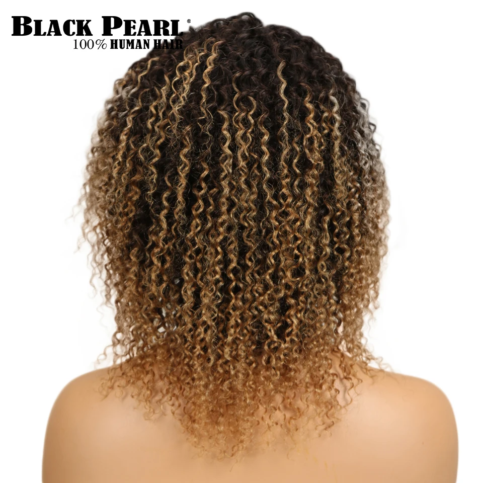 Black Pearl Brazilian Jerry Curly Remy Hair Short Human Hair Wigs For Black Woman All Machine Made