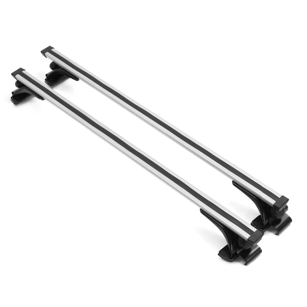 150KG Car SUV Aluminium Alloy Luggage Carrier Bearing Roof Rack Side Rails US