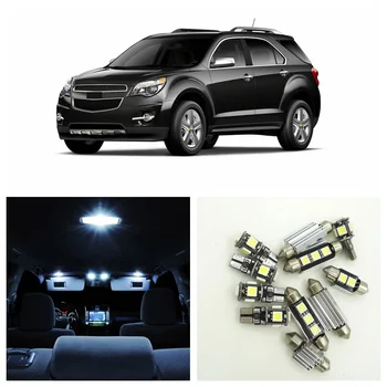 

9pcs White LED Light Bulbs Interior Package Kit For Chevy Chevrolet Equinox 2010-2015 Map Dome License Plate Lamp Chevy-B-05