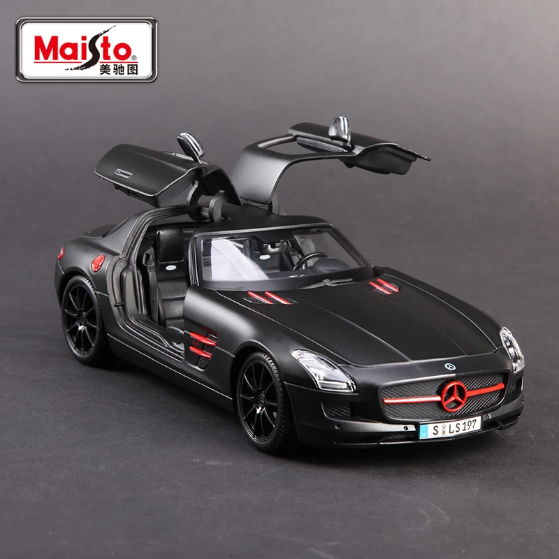 

Free Shipping Zakka Maisto 1/18 large size die-cast car model for benz sls metal cars gift for children boys toys mkd51