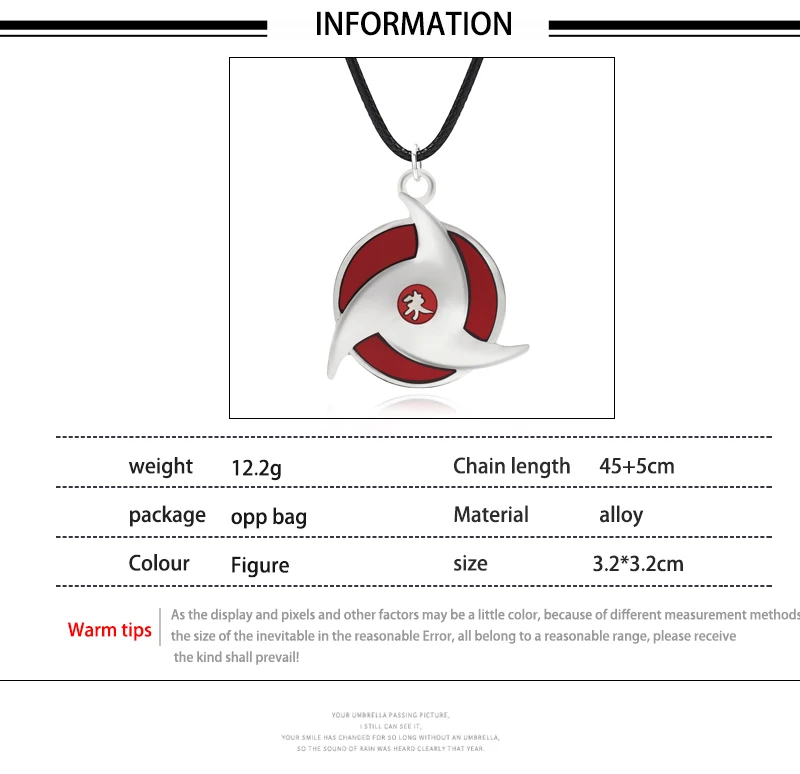 Смешанные стили Аниме Наруто Ожерелье Учиха Итачи Mangekyou кулон лист деревенский символ косплей ювелирные изделия ожерелье дропшиппинг
