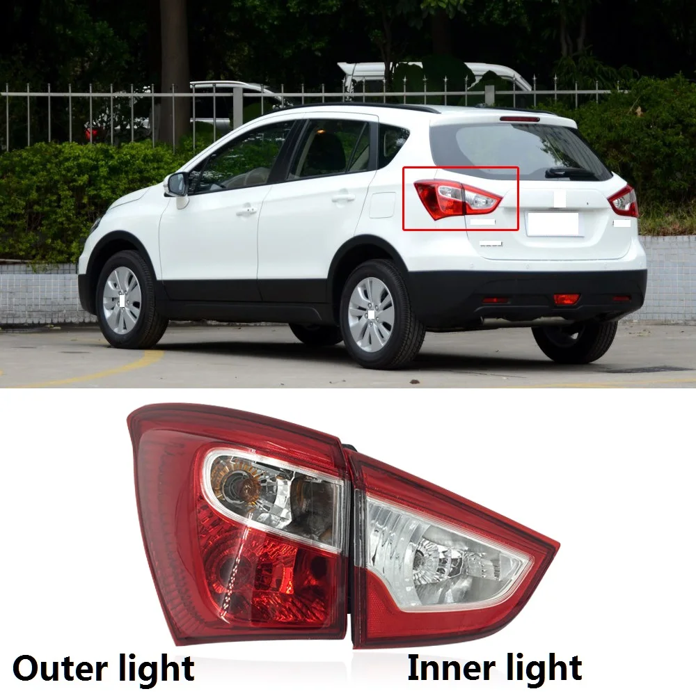 

CAPQX 1pcs For Suzuki S-Cross 2014-2015 Rear Brake light warning Parking Tail Light Taillight Taillamp stop lamp