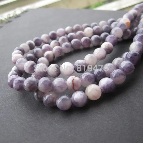 

6 8 10mm Stone Beads Bracelet Round Bosi Stone Purple color for jewelry Making