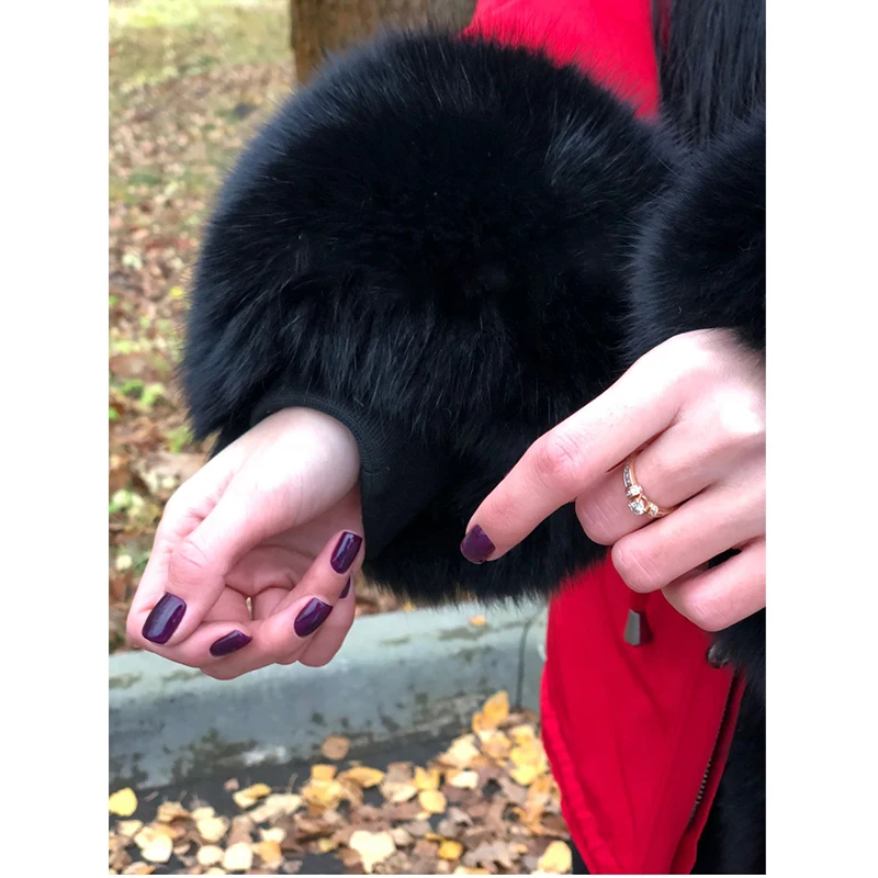 Lapin Mode Veste Femmes Fourrure La Et Plus D'hiver Parkas Parka Col Fursarcar Rouge Taille Capot Doublure Naturel 2018 De Renard Épais ZwBqxRR8