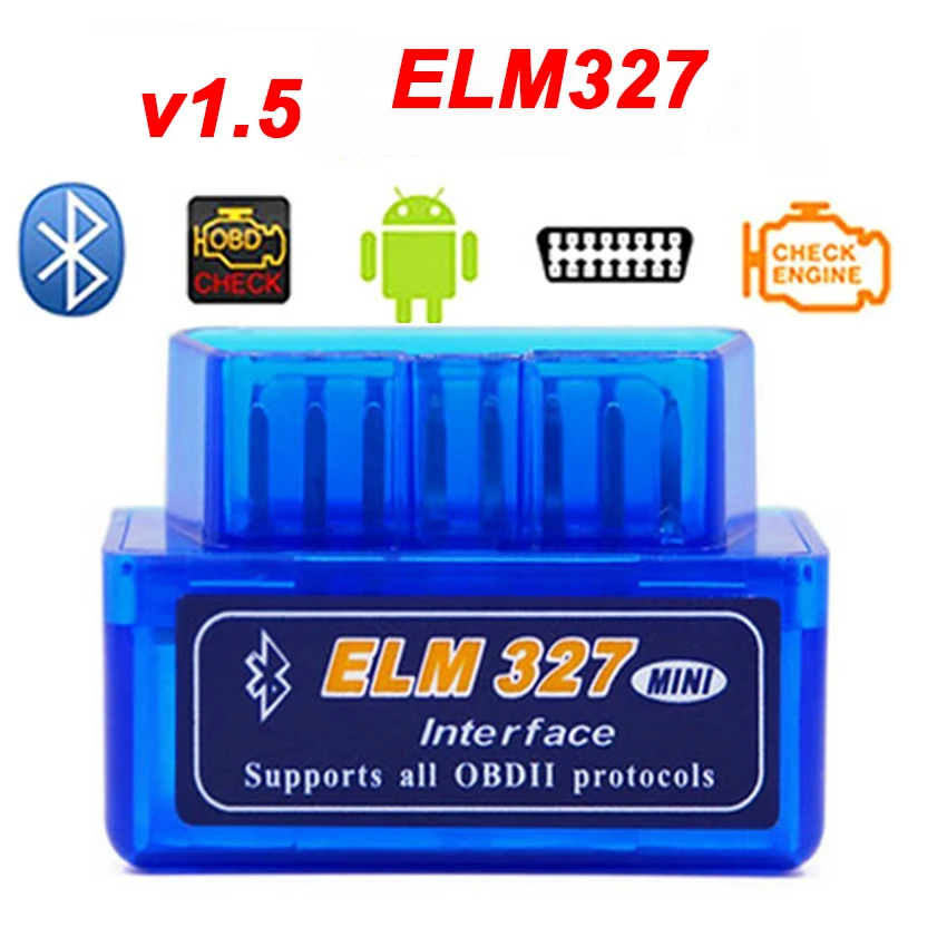 Автосканер ELM327 V1.5 Bluetooth выключатель питания 16Pin OBD сканер работает на Android Крутящий момент с чипом PIC18F25K80 ELM 327 в 1,5