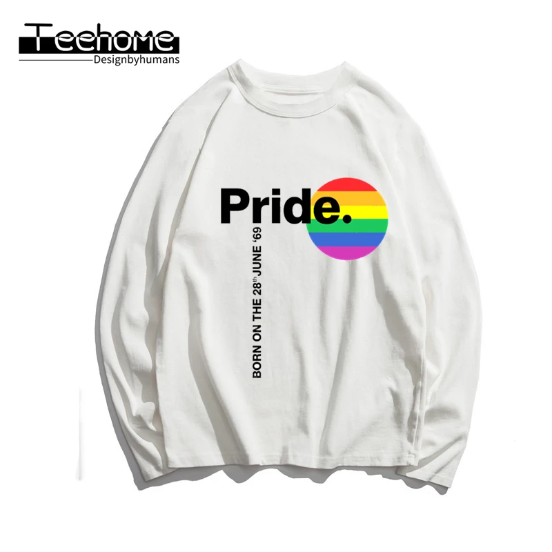 Мужская футболка с длинными рукавами и надписью Pride Lgbt Gay Love радужная осенняя