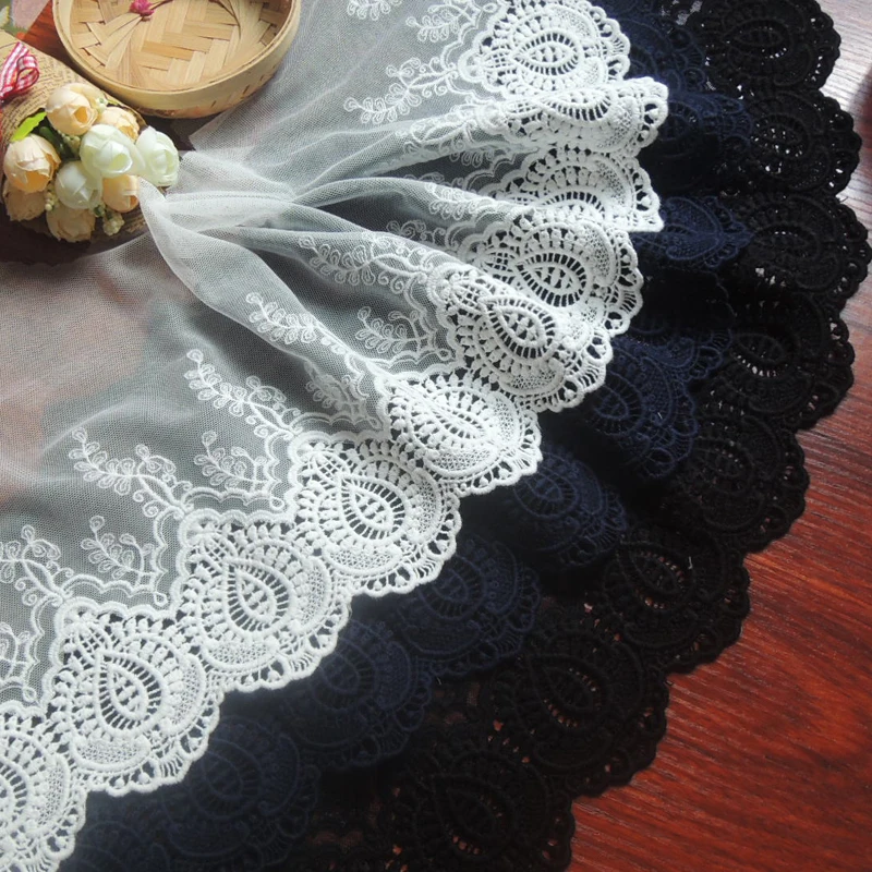 

Custom embroidered lace embroidered lace, hand DIY lace trimming accessories, blue wide 18cm