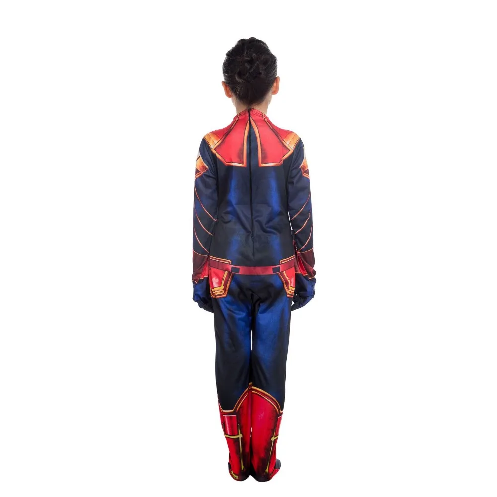 VASHE Captain Marvel Costume Avengers Endgame Superhero Cosplay Party Zentai Bodysuit Uniform Halloween Costume for Women Girls