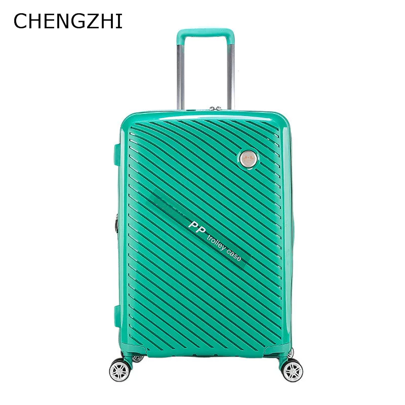 CHENGZHI новейший ПП чемодан на колесиках противоударный 20/24/28 дюймов дорожный ящик
