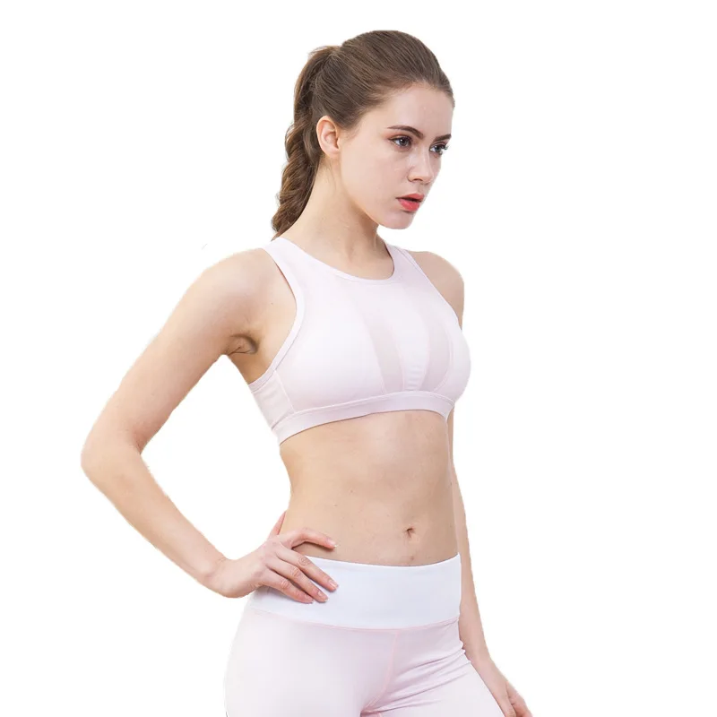 

Sexy Yoga Vest Bras Women Breathable Mesh Shockproof Athletic Gym Top Female sports Running Seamless Fitness Sport Bra Underwear