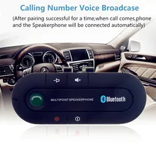 Auto Bluetooth 4,1 Multipoint-freisprecheinrichtung Car Kit Sonnenblende Clip Drahtlose Empfänger Auto Stereo Mp3 Playe