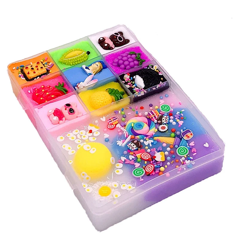 Brinquedos para as Crianças Presente de Aniversário Faça Você Mesmo Novos Personagens Lodo Argila Fruto Macio Elástico Elasticidade Boneca Crianças Natal Conjunto 500 ml 4 Argila Fruto Macio Elástico Elasticidade Boneca Crianças