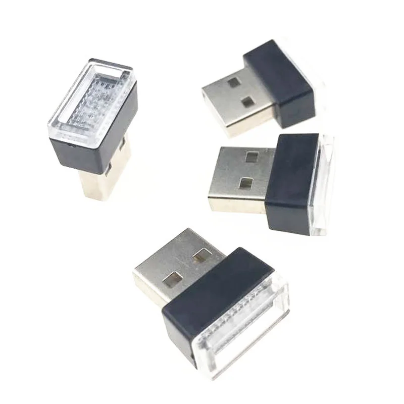 Автомобильная светодиодная атмосферная лампа декоративная универсальная USB 5 В