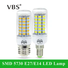 SMD 5730 E27 E14 светодиодные лампы 5730SMD светодиодные фонари Кукуруза Светодиодные лампы 24 36 48 56 69leds люстра свечи освещение украшение дома