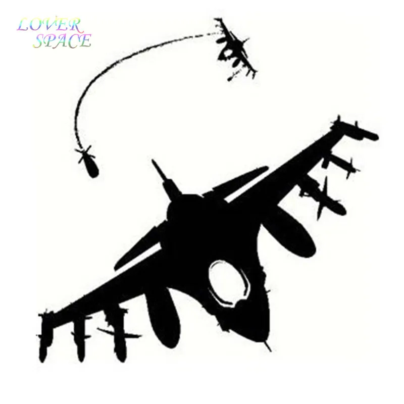 Fighter Jet Big Decorative Wall Stickers for Kids Room Vinyl Decal Art