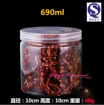 

45pcs QS certification 690ml plastic food jars 24oz PET Thickend Wall Heavy Material jars for canning Air tight Seal Crew Cap