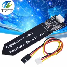 Емкостный модуль датчика влажности почвы не легко коррозировать широкий провод напряжения 3,3~ 5,5 В Коррозионностойкий W/Gravity для Arduino