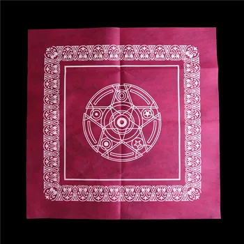 

49x49cm Non-woven Rose Table Cover Playing Cards Pentacle Tarot Game Tablecloth Table Cloth Board Game Textiles Tarot Purple