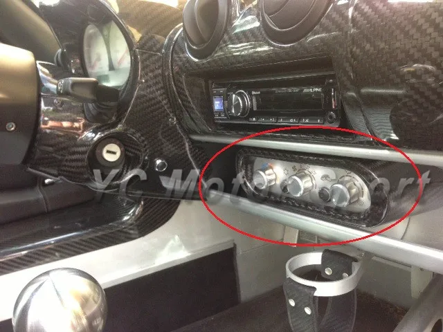 2008-2011 Lotus Exige S2 Elise S2 Heat AC Control Mounting Panel DCF Matte Finish Twill Weave (16)