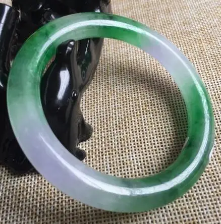 

Certified Grade A Natural Lavender Green Jadeite Bracelet Jade Bangle