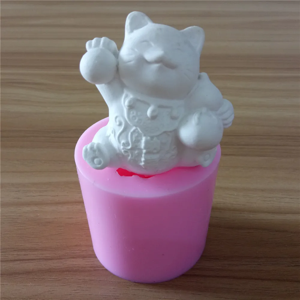 

Great-Mold Fortune Cat Silicone Soap Mold Candle Molds 3D Crafts Silicone Mould Mouldings