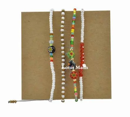 

Lotusmann A Set of Four Colored Single Wrap Bracelet