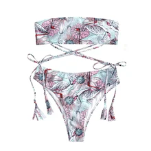 

Banedeau Bathing Suit High Waist Bikini Set Printing swimwear women biquini swimsuit women Separated Thong Swimming Suit 2018