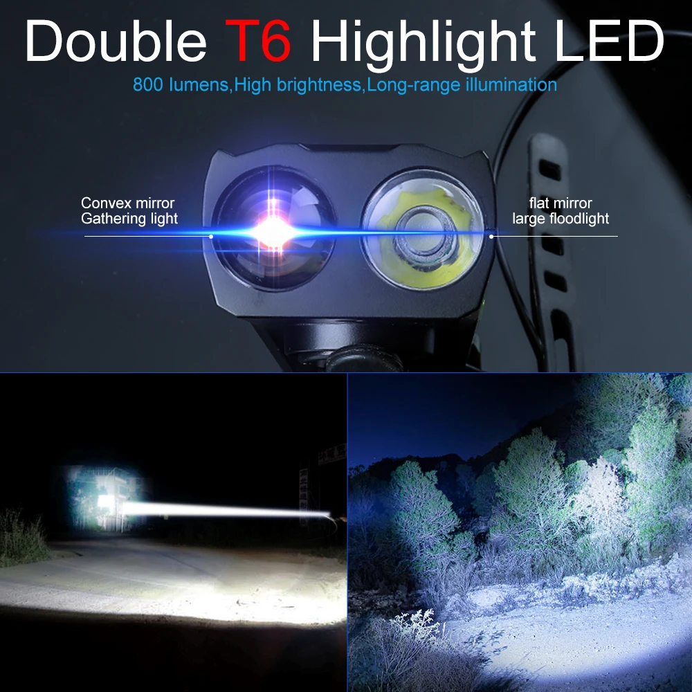 Top 4000mAh Induction Bicycle Front Light Set USB Rechargeable Smart Headlight With Horn 15000 Lumens LED Bike Lamp Cycle bike Light 1