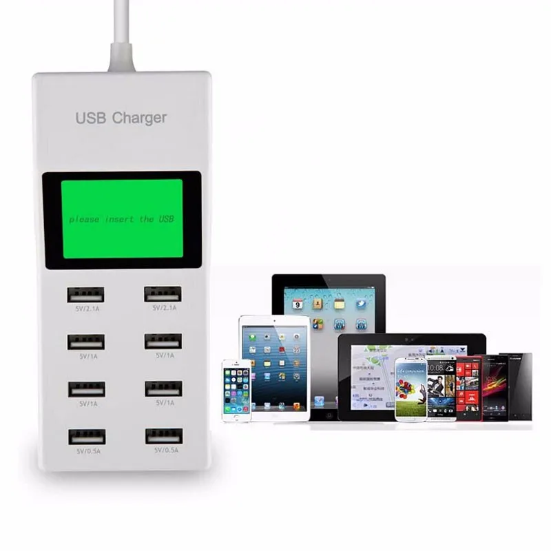 Стандарта ЕС США Великобритании Мульти 8-станция зарядного устройства с портом Usb