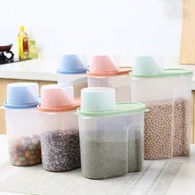 2.5L пластиковая герметичная банка с крышкой контейнер для зерна горшок для хранения кухонной коробки зерновые Crisper для сухой еды овсянка риса