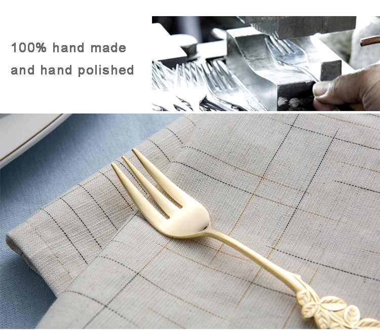 Япония импортировала высокого-Шелковица из металла из нержавеющей стали с золотым покрытием в западном стиле еды Вилка десертная чай вилка столовая вилка столовые приборы