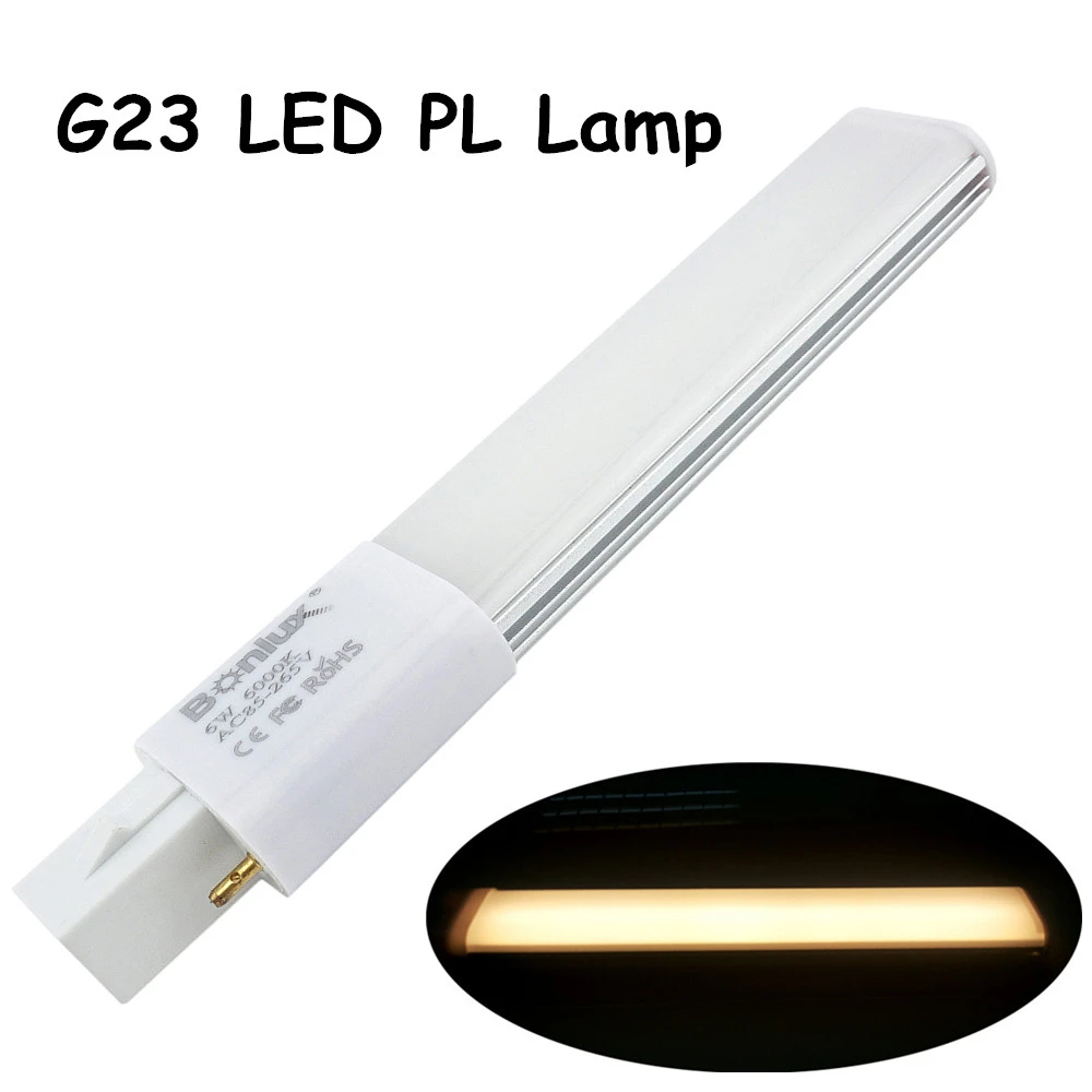 6 W G23 LED Ampul Lamba 2 Pin Bankası LED Yatay Fiş Aşağı Işık 13 W G23  Taban CFL PL kompakt floresan Yedek Lamba|led pl|bulb lampg23 led -  AliExpress