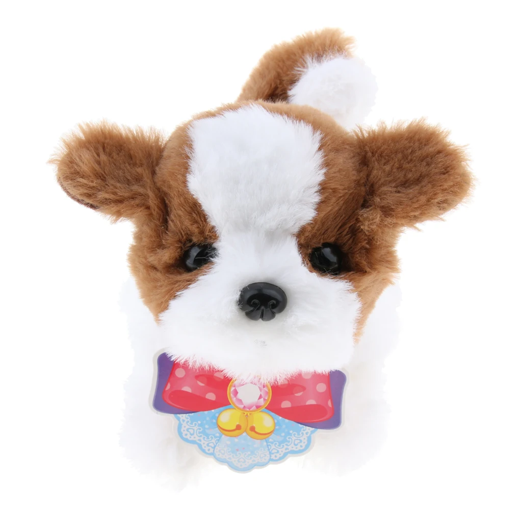 Walking & Barking Interactive Puppy Dog Pet Toy Electronic Plush Animal Educational Gift for Kids Toddlers - Saint Bernard