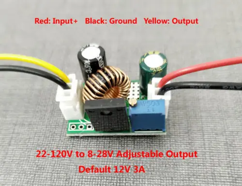 DC понижающий преобразователь 8V 120V 96V 84V 72V 60v 48v 36v to 5V 9V 12v 24v понижающее напряжение