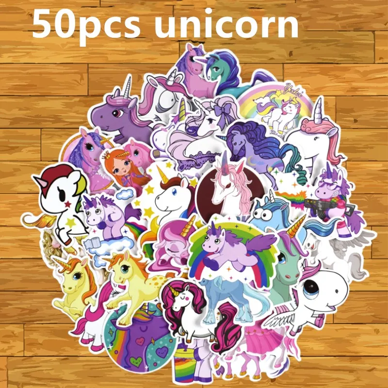 

50 Pcs Unicorn Stickers for Car Styling Bicycle Motorcycle Decals Cute Funny Waterproof Sticker Laptop Skateboard Luggage
