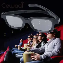 Cewaal высокого качества черный круг вокруг Поляризационные 3D Очки Movie DVD ЖК-дисплей видео игры кинотеатр ТВ кинотеатр круговой