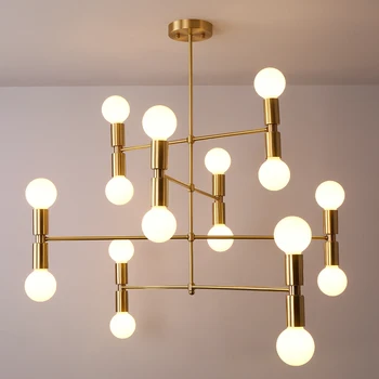 

Modern linear line ceiling chandelier light rotatable adjustable bronze gold hanging light lamp for dinning living room foyer