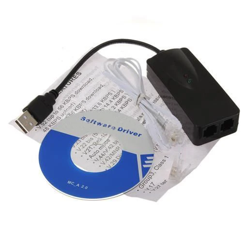 Yoc-5 * 2 Порты USB внешний диск данных факс-модем V.90/92 для Win7 32 64 бит