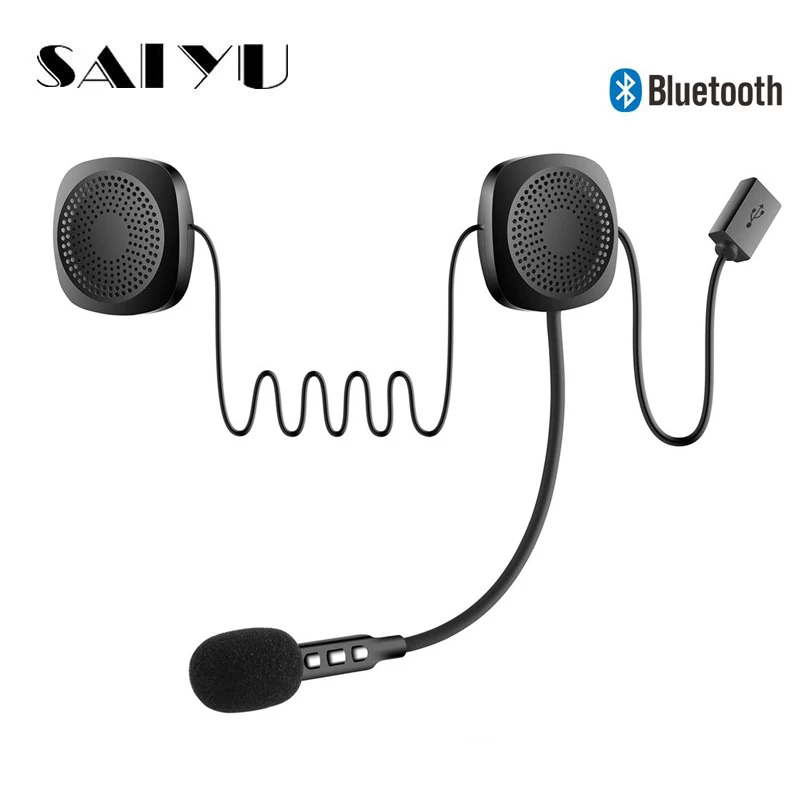 Беспроводная гарнитура SAIEOSYU для шлема Bluetooth совместима с большинством