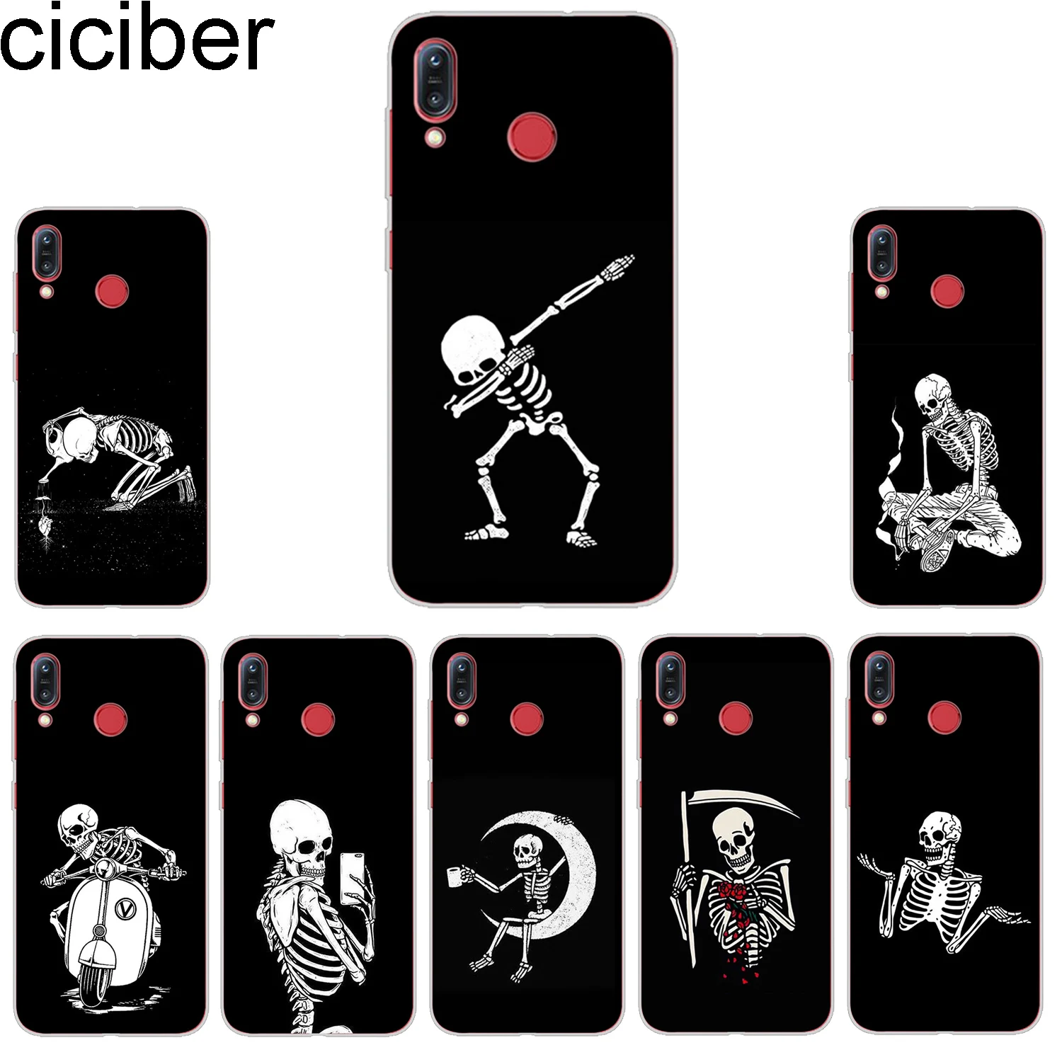 

ciciber Phone Cases For ASUS Zenfone Max Pro (M1) (M2) Case Back Cover ZB601KL ZB602KL ZB631KL ZB633KL ZB555KL Human Skeleton