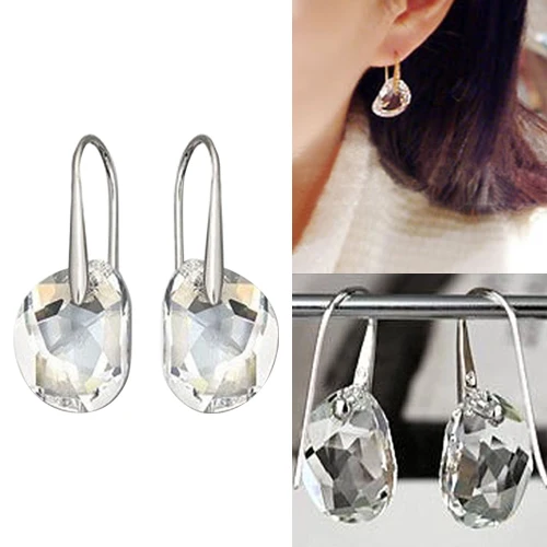 

New Women's Fashion Crystal Rhinestone Shinny Hook Ear Stud for Women's Gift 5TMF 6SVI 7FB1 86E1