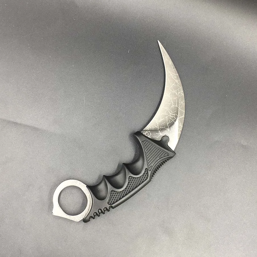 CS GO нож Karambit, тактический нож для выживания, нож из нержавеющей стали для кемпинга, охоты, игры Counter Strike, нож в подарок - Цвет: E