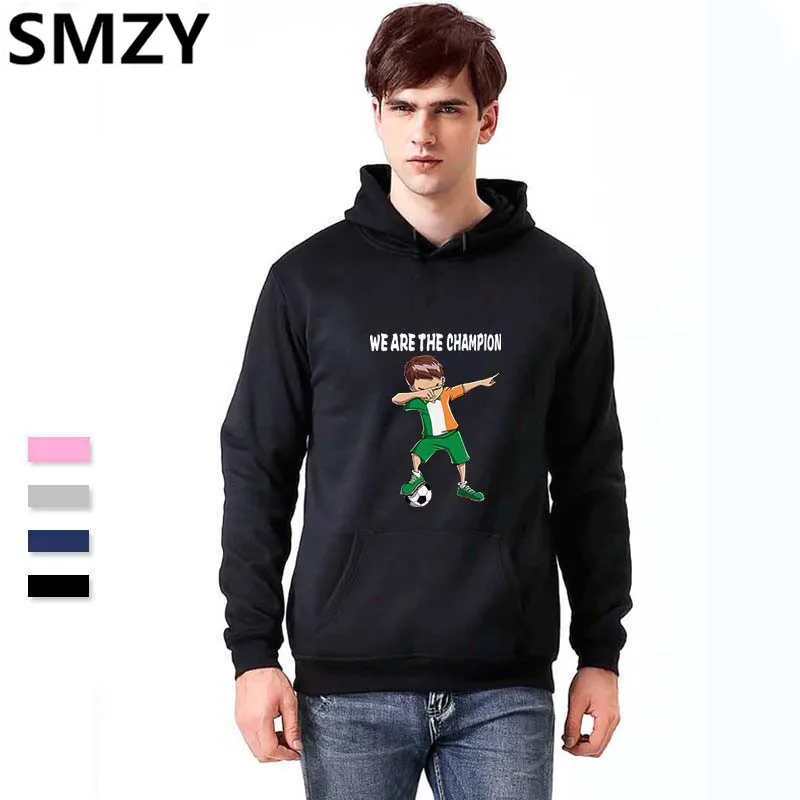 SMZY 2018 Match Hooded Hoodie Sweatshirt Men Size Plus