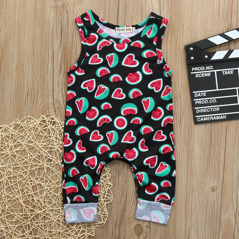 

Body For Newborns Infant Baby Boys Girls Watermelon Print Romper Jumpsuit Outfits Sleeveless Baby Summer Overalls Clothes @27