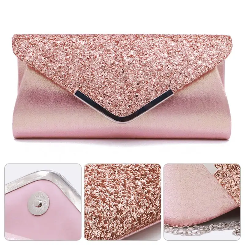 النساء بريق لماع مسحوق الكتف Crossbody الزفاف السهرة حزب الفاصل حقيبة يد محفظة