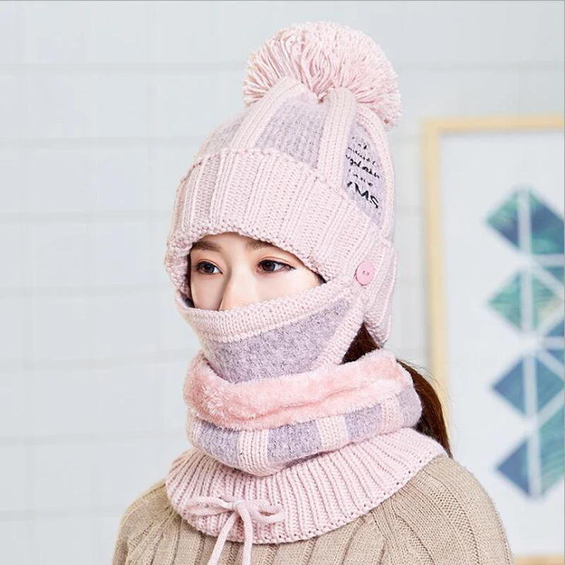 Buy Girls Warm Ski Cap 2018 Hot Winter Knitted Hat