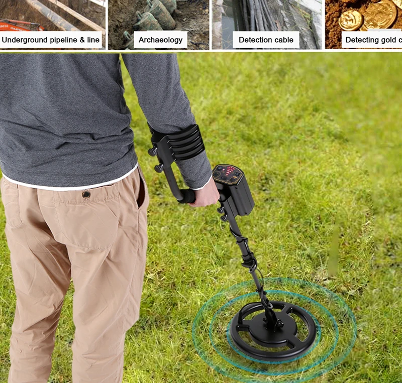 Professional Metal Detector Underground Depth1.5M Scanner Finder 1200mA