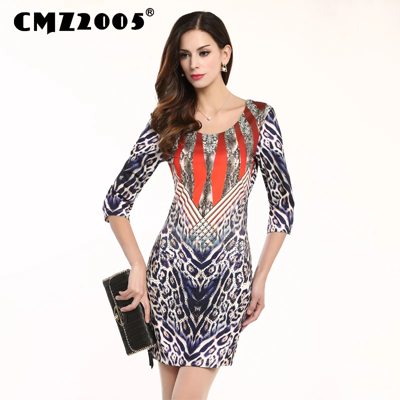 

Hot Sale New Women's Apparel High-Quality Printing Half Sleeves Round Neck Mini Fashion Autumn Dress Personality Dresses 92597